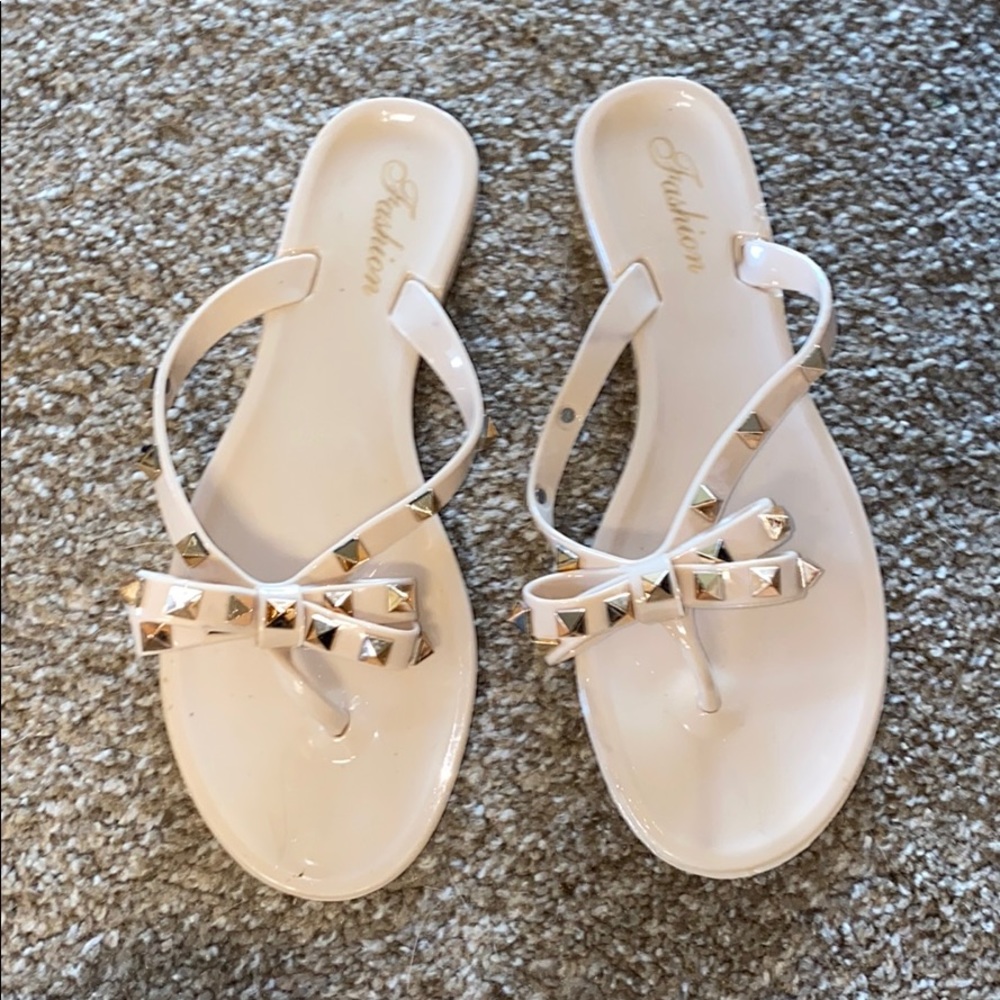 New beige sandals